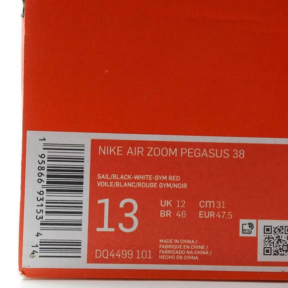Nike Air Zoom Pegasus 38 Running Shoes Sail Multicolor Mens Size 13 DQ4499-101 main image 9